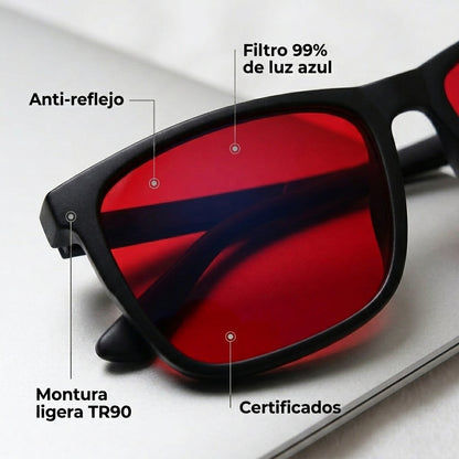 Lentes Red Dusk Protección visual Nocturna Mejora del sueño